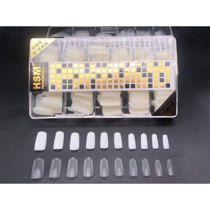 Móng úp HSM nhám sẵn form vuông