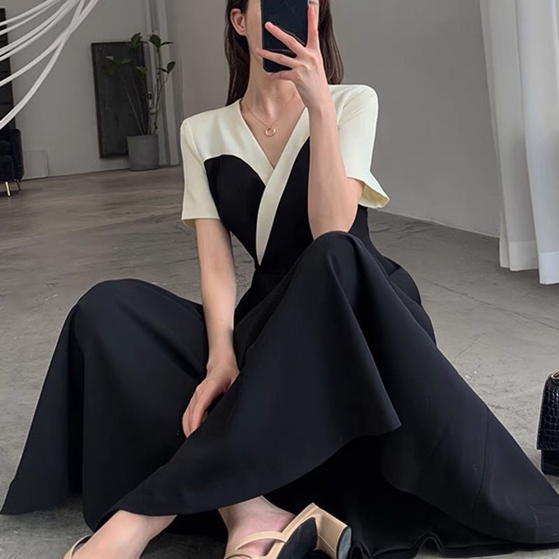đầm đen đầm dài đầm vintage váy tiểu thư sang chảnh váy cổ v đầm thiết kế đầm công sở đầm khoét eo đầm bigsize nữ váy nữ xinh váy đi chơi đầm đi tiệc đầm nữ