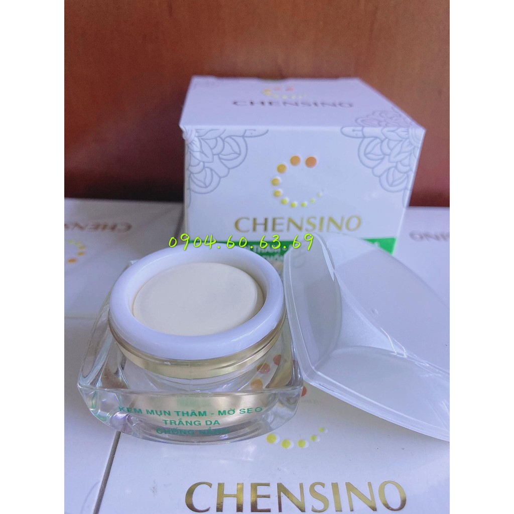 Kem Mụn Thâm Mờ Sẹo Trắng Da Chống Nắng 12gr CHENSINO