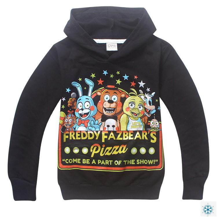 Áo Khoác Có Mũ Trùm Đầu In Hình Nhân Vật Trong Five Night At Freddy 's Dành Cho Các Bé