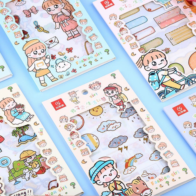 Set 4 tấm sticker viền vàng sang chảnh xịn sò nhất 2021 - MiuSua