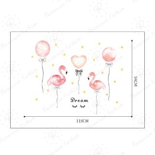 Decal dán tường hình chim hồng hạc