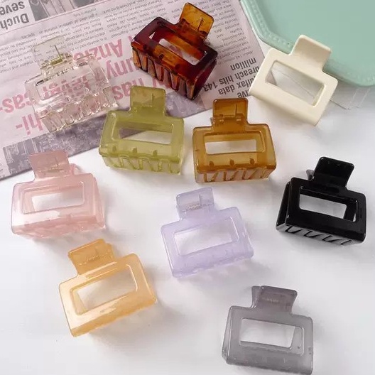 Kẹp tóc càng cua - cặp càng cua Hàn Quốc mẫu hình vuông màu pastel T2 - #kẹp tóc
