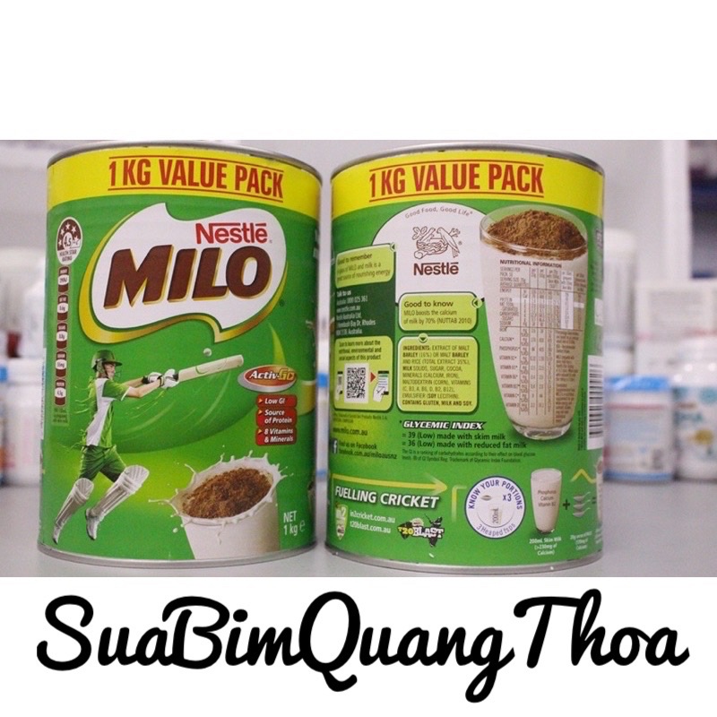 [ Chính Hãng ] Sữa Milo Úc Hộp 1kg [ date luôn mới ] [ Date mới ]