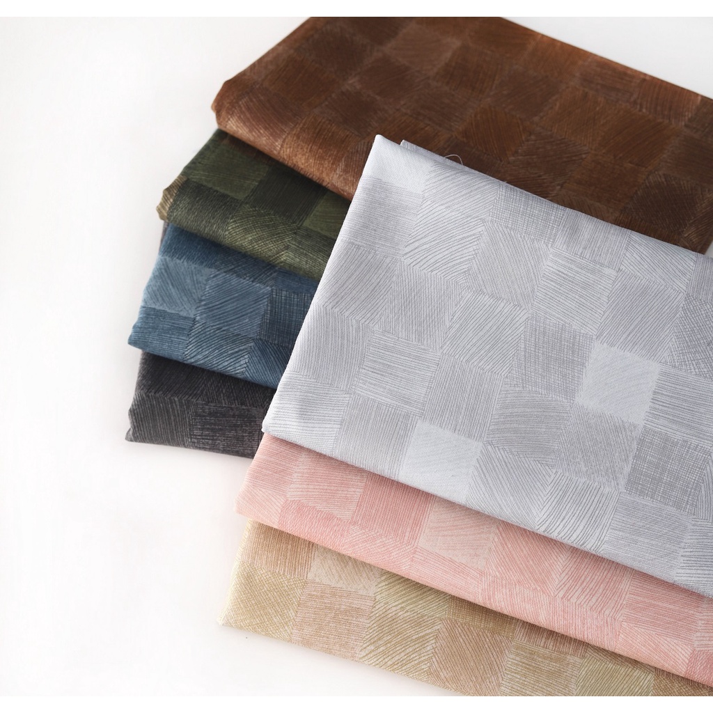 CFG-1 Vải cotton 100% tự nhiên🍒Chuanshui🍒khổ vải 110cm , CARO XƯỚC ĐỘC LẠ - vải đẹp handmade, quilt