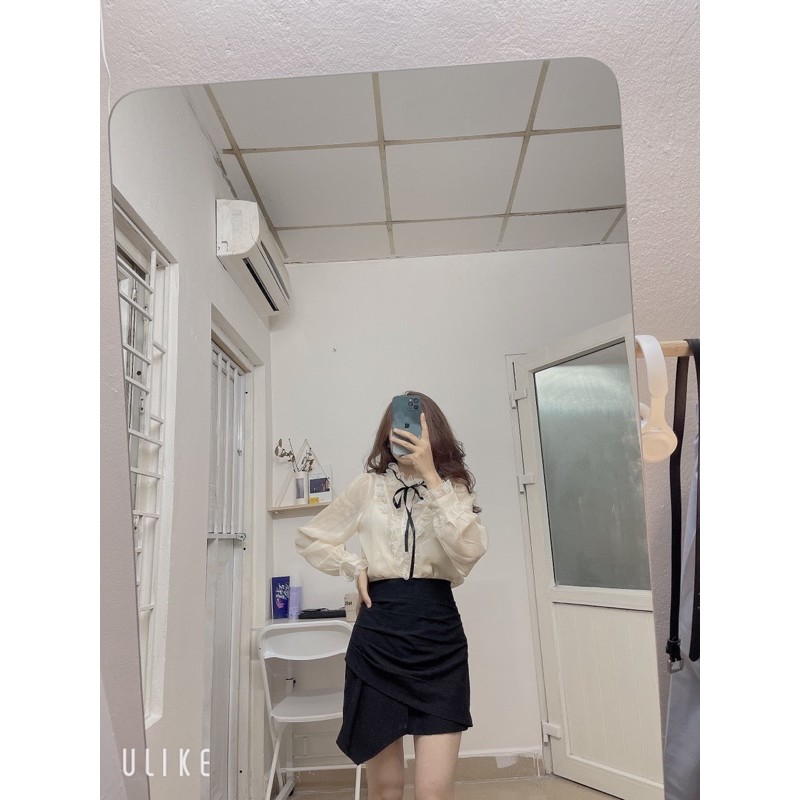 Chân Váy Ngắn Chữ A Lưng Cao Xếp Ly Phong Cách Hàn Quốc Goness 2 màu đen nâu | BigBuy360 - bigbuy360.vn