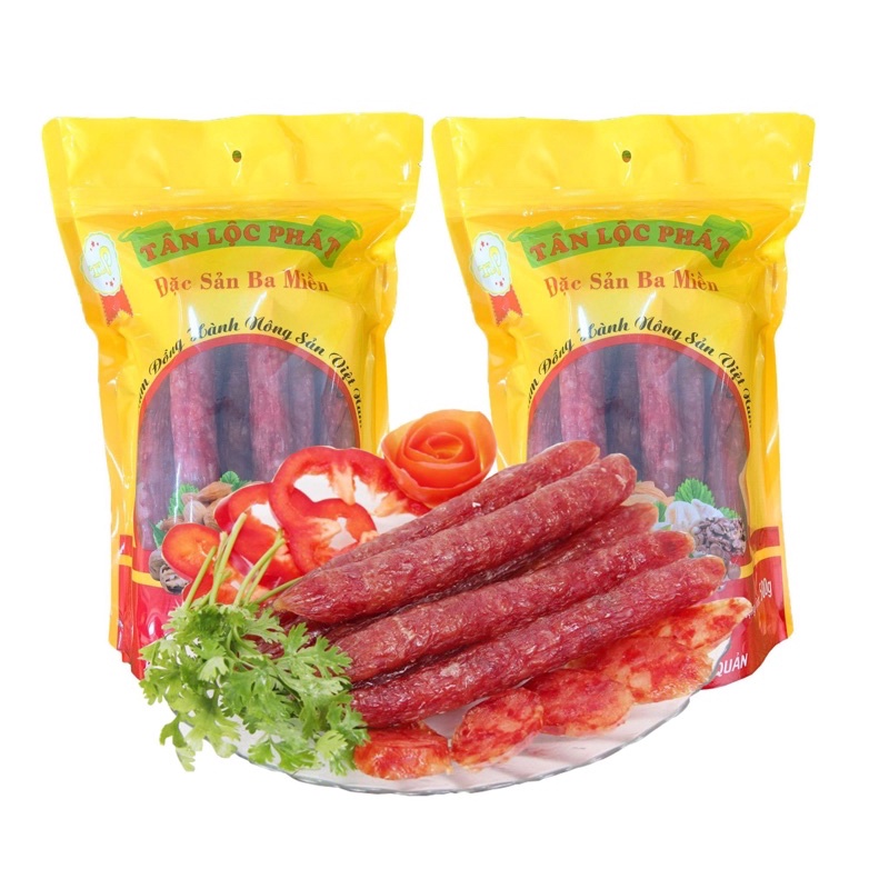 1KG LẠP XƯỞNG HEO LOẠI KHÔ ÍT MỠ SIÊU NGON TÂN LỘC PHÁT - COMBO 2 BỊCH 500G