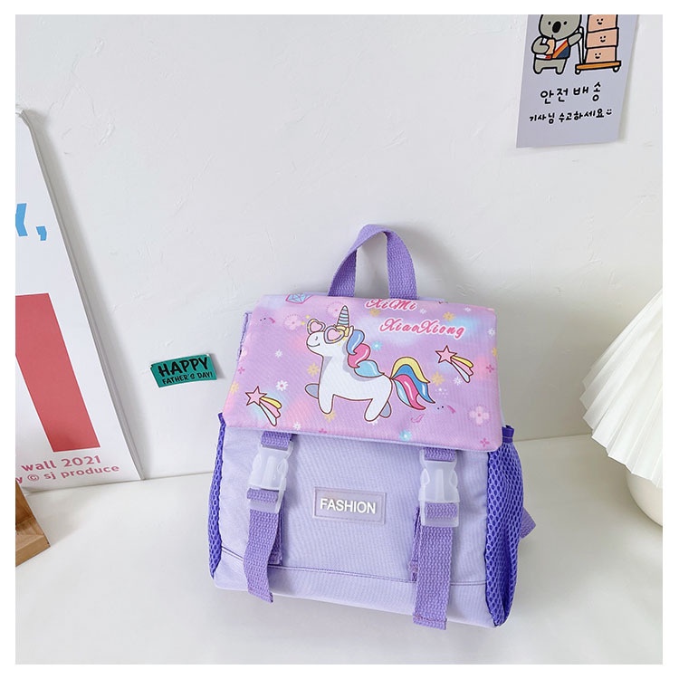 SANRIO Ba Lô Đi Học Cỡ Lớn Hình Kỳ Lân Hoạt Hình Đáng Yêu Cho Bé