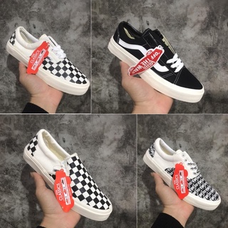 Giày vans đen vault , caro , caro buộc dây , vans chữ
