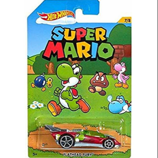 Hot Wheels Mô Hình Nhân Vật Game Super Mario Đầu Dẹt Dễ Thương