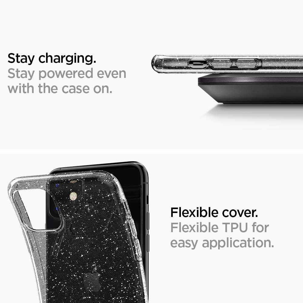 Ốp Lưng Spigen Liquid Crystal Glitter iPhone 12 / 12 Pro / 12 Pro Max / 11 - Chống Sốc Chuẩn Quân Đội Mỹ