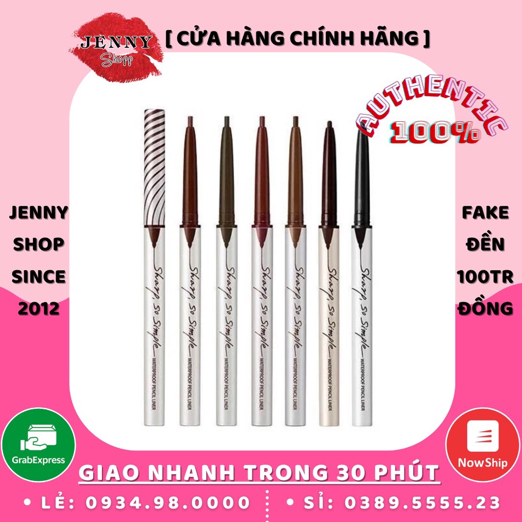 Chì Kẻ Mắt Clio Sharp So Simple Waterproof Pencil Liner