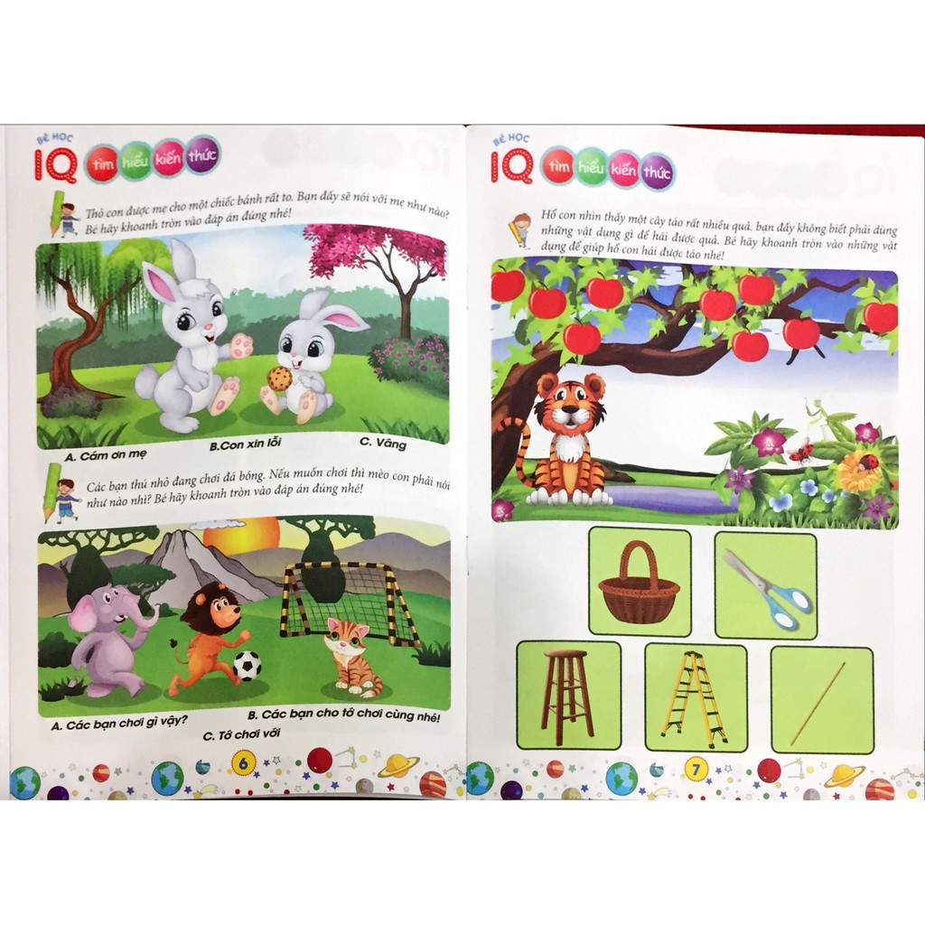 Sách - Bé học IQ - Combo 8 cuốn dành cho bé từ 3 đến 6 tuổi