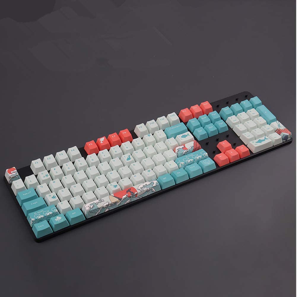 Bàn phím cơ Coral Sea Keycaps, 104/87/65/61 Keycaps OEM PBT Keycaps GK61 Cherry MX Switch Bàn phím cơ chuyên dụng Keycaps PBT Dye Sublimation Keycaps