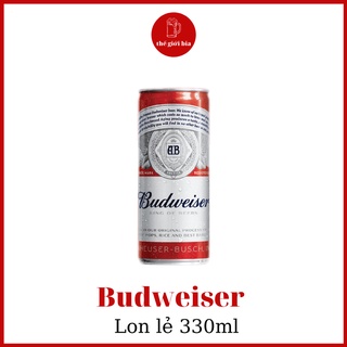 Lon bia lẻ Budweiser 330ml dùng thử | Bao bì Tết 2022