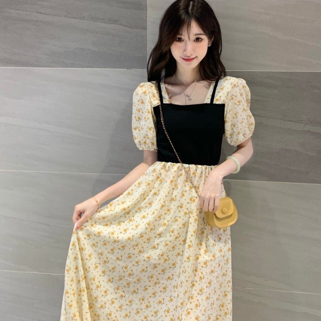 Đầm Hoa Thời Trang Mùa Hè Hàn Quốc Dành Cho Nữ