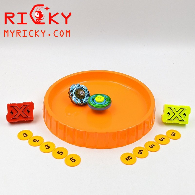 Bộ sàn đấu, con quay BeyBlade gồm sàn đấu + 2 con quay kim loại