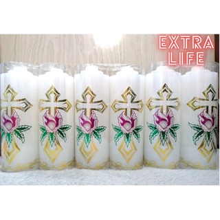 Đèn cầy - Nến trụ trắng cao hình Thánh giá cao 20 cm (2 tấc) - đường kính 6cm - Cam kết không mùi không khói