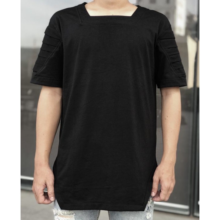 Áo thun nam Lexuza 146 BIKER, cotton, cổ vuông độc lạ