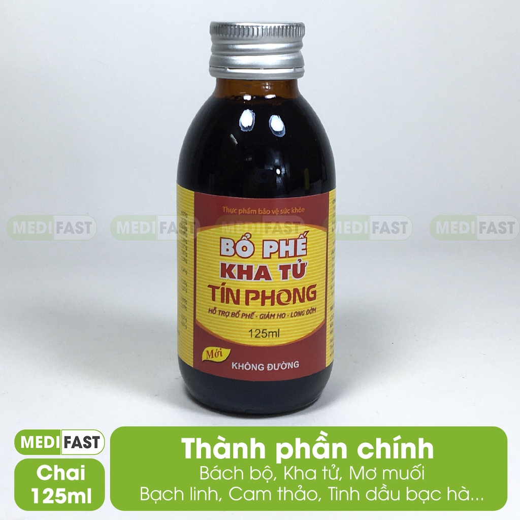 Bổ phế không đường Tín Phong - viên ngậm và siro hỗ trợ giảm ho đau họng từ bạc hà, mơ muối và thảo dược