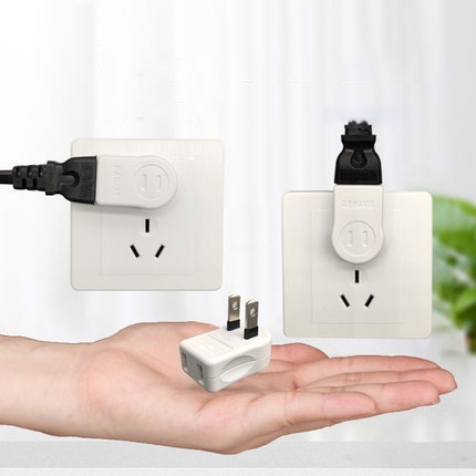 Phích cắm nối vuông góc  + phích điện gật gù DAISO xuất nhật