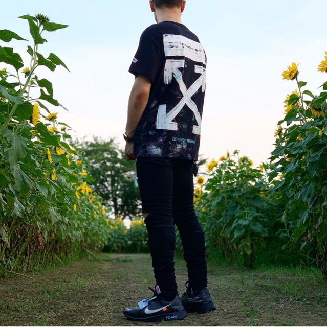 OFF-WHITE TEE - Áo Off-White tee Galaxy Brushed (đen) [Mirror quality 1:1]