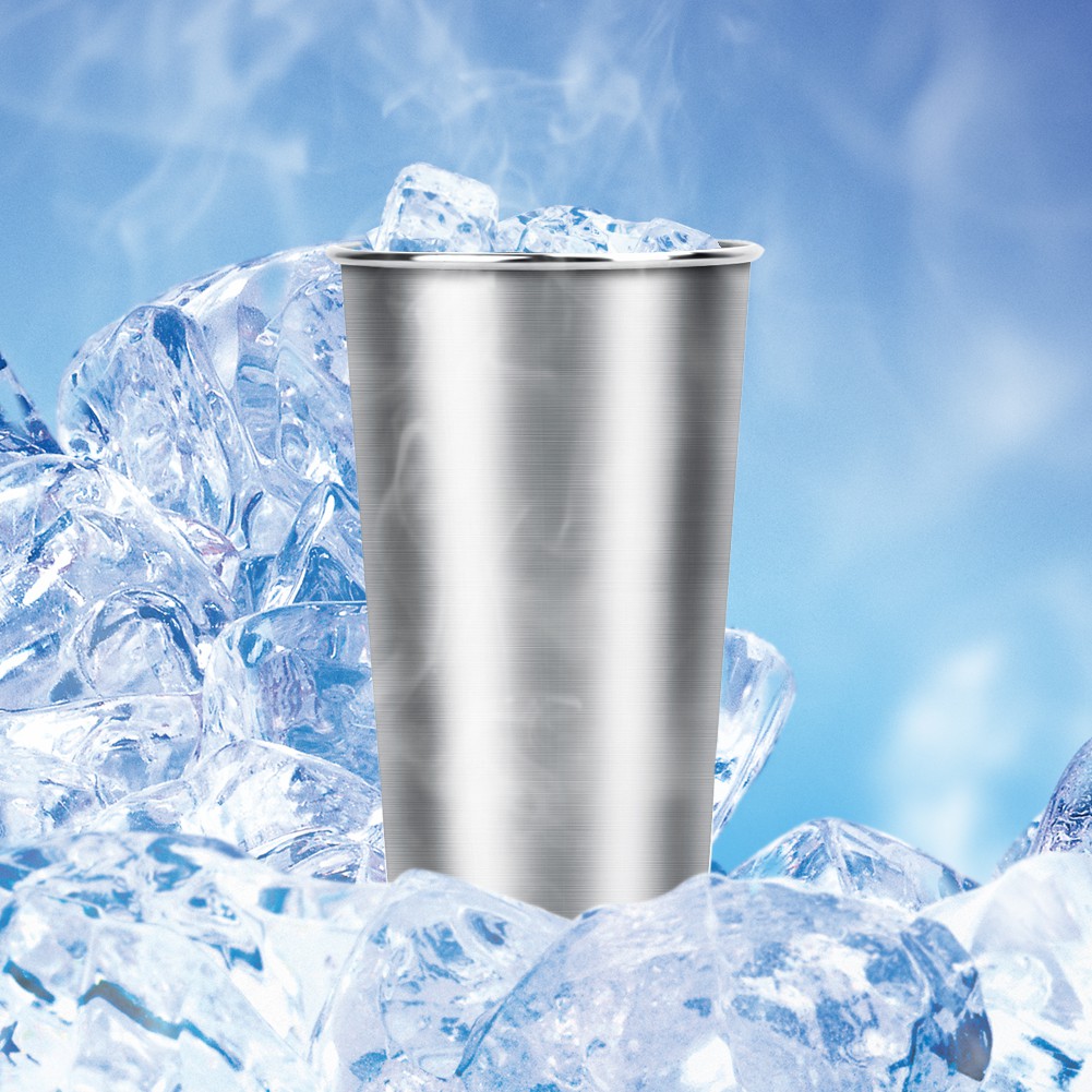 Bình nước inox 500ml kèm ống đựng chất liệu thép không gỉ