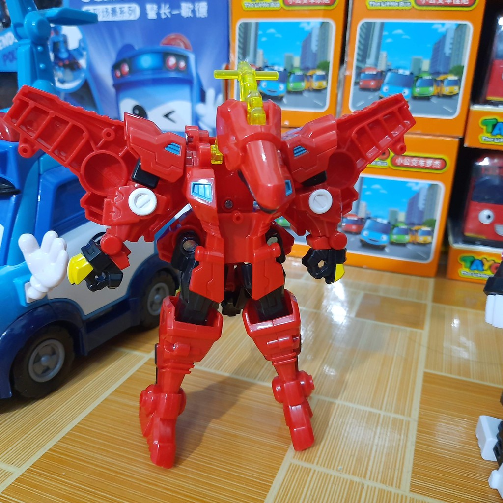 Mô hình miniforce Biệt đội siêu nhân nhí Robot siêu khủng long Preta hỏa thần và siêu nhân Sammy