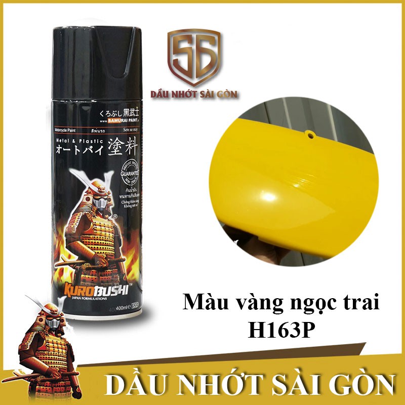 Samurai H163P - sơn xịt xe máy màu vàng ngọc trai