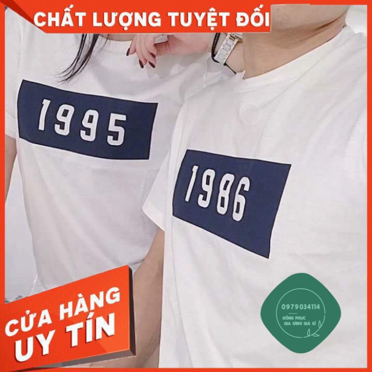 Áo thun giá sỉ ÁO IN NĂM SINH CHO GIA ĐÌNH NHÓM TEAM TEMBELING CTY GIÁ RẺ TẬN XƯỞNG {khách ghi chú năm sinh ở đơn hàng}
