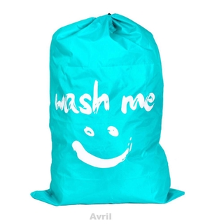 Bathroom Dirty Clothes Drawstring Foldable Hamper Home Nylon Storage Laundry Bag