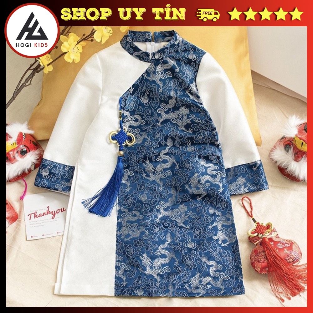 Áo dài cách tân Hogi cho bé trai chất liệu gấm cao cấp ,hàng đủ size có 3 màu - Hogi clothing