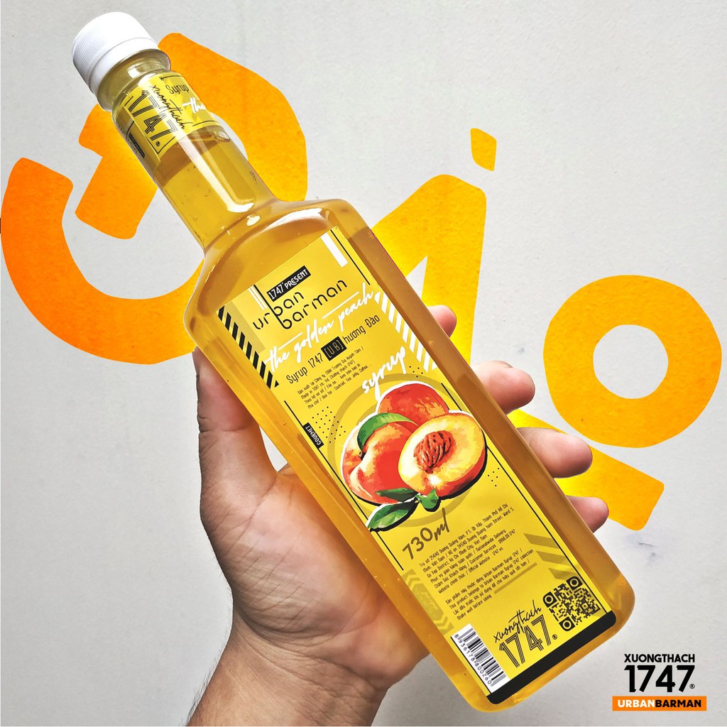 Urban Barman Syrup 1747 - Hương Đào - 730 ml