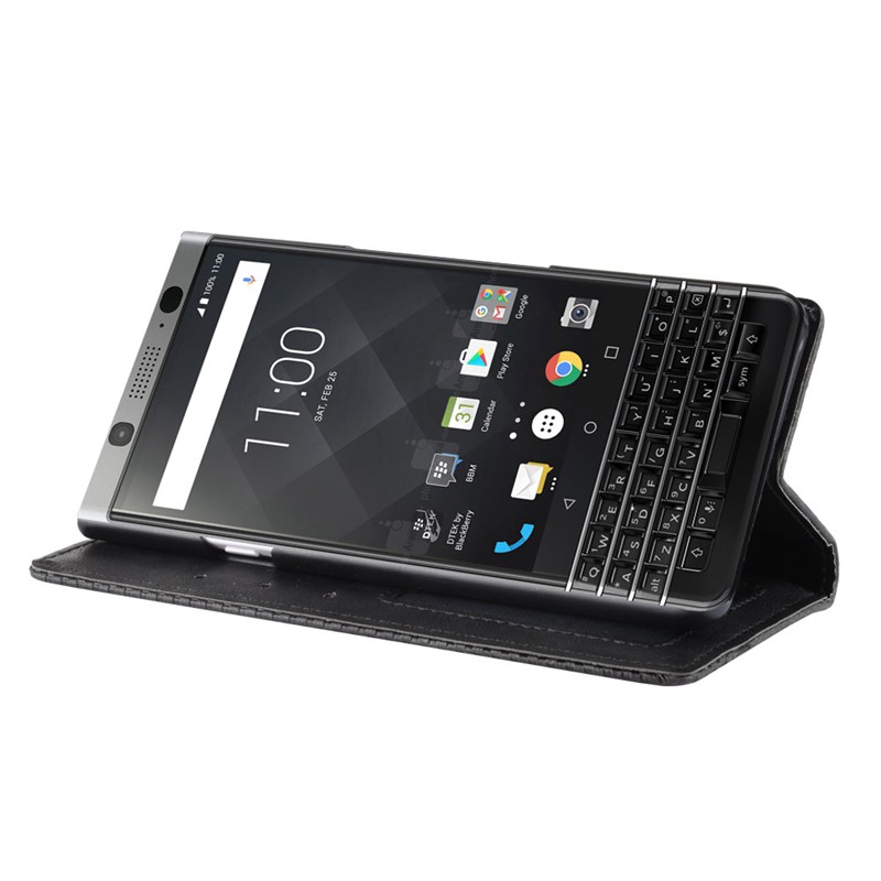 Bao da điện thoại PU có ngăn đựng thẻ cao cấp cho BlackBerry Keyone