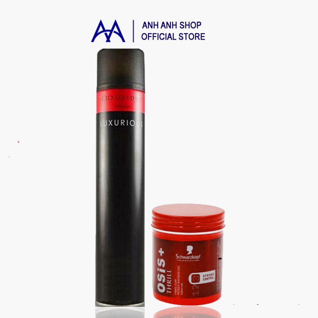 Combo Sáp vuốt tóc Osis và Gôm Lủuious/Gôm Shadow