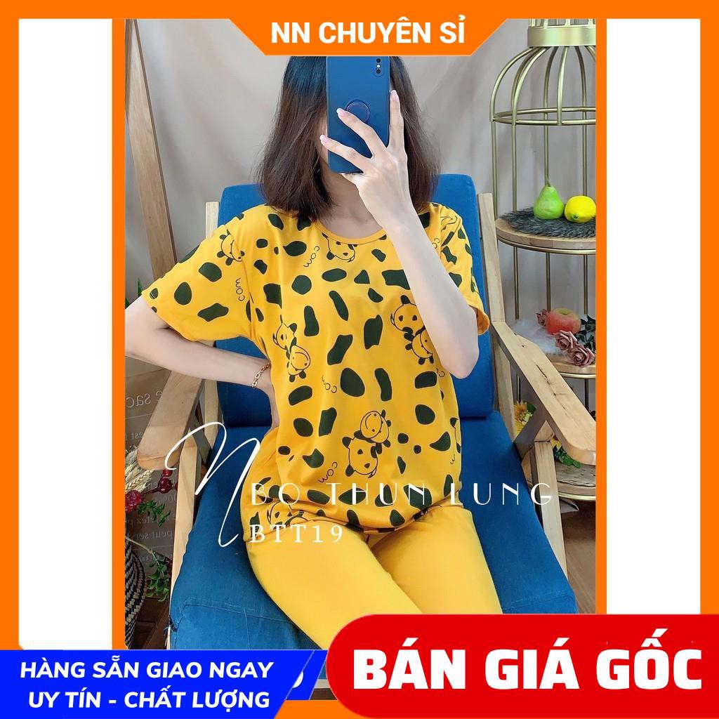 Đồ bộ nữ bò sữa quần lửng phom dưới 45kg