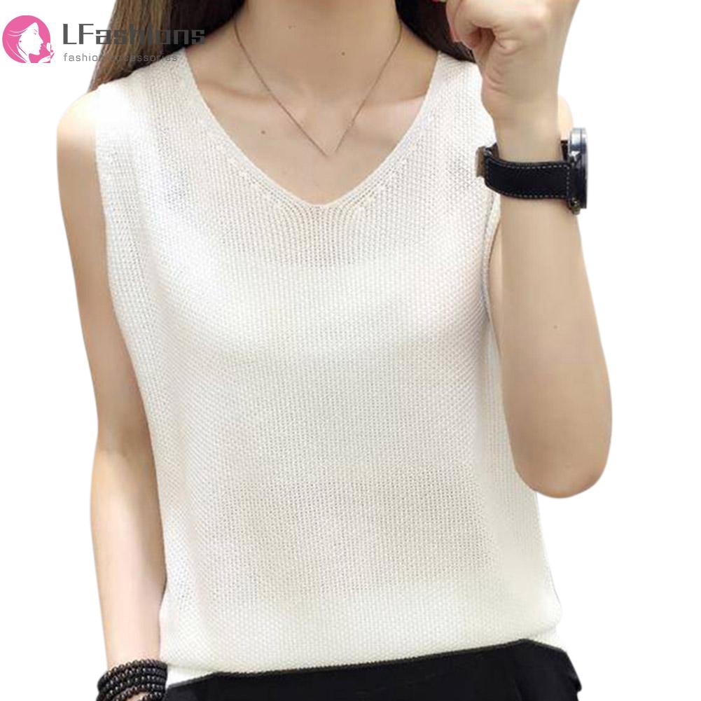 Áo nữ không tay cổ chữ V thời trang quyến rũ | BigBuy360 - bigbuy360.vn