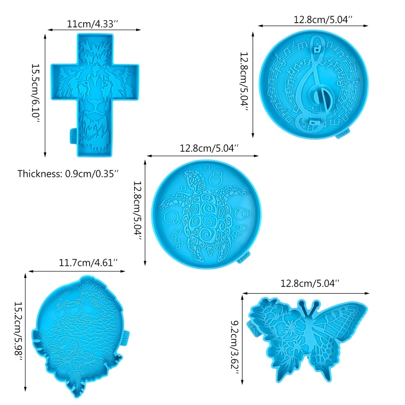 Khuôn Silicone Làm Đế Lót Ly Hình Động Vật Diy