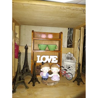 Chữ LOVE chất liệu gỗ dày, kiểu dáng Âu Mỹ mini