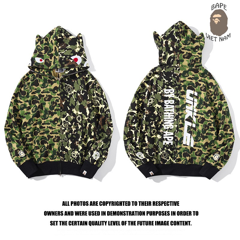 [ODER + FREESHIP] Jacket Bape Shark x UNKLE fullzip , Áo khoác Hoodie Bape Cá Ngáo Seasion 21 Siêu hot | BigBuy360 - bigbuy360.vn