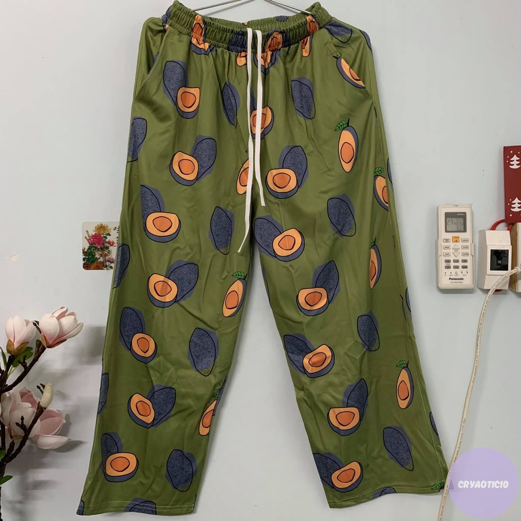 [Kèm hình thật} Quần dài caroon trái bơ Avocado Cartoon Pant unisex