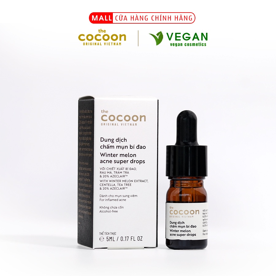 Dung dịch chấm mụn bí đao cocoon 5ml Thuần Chay