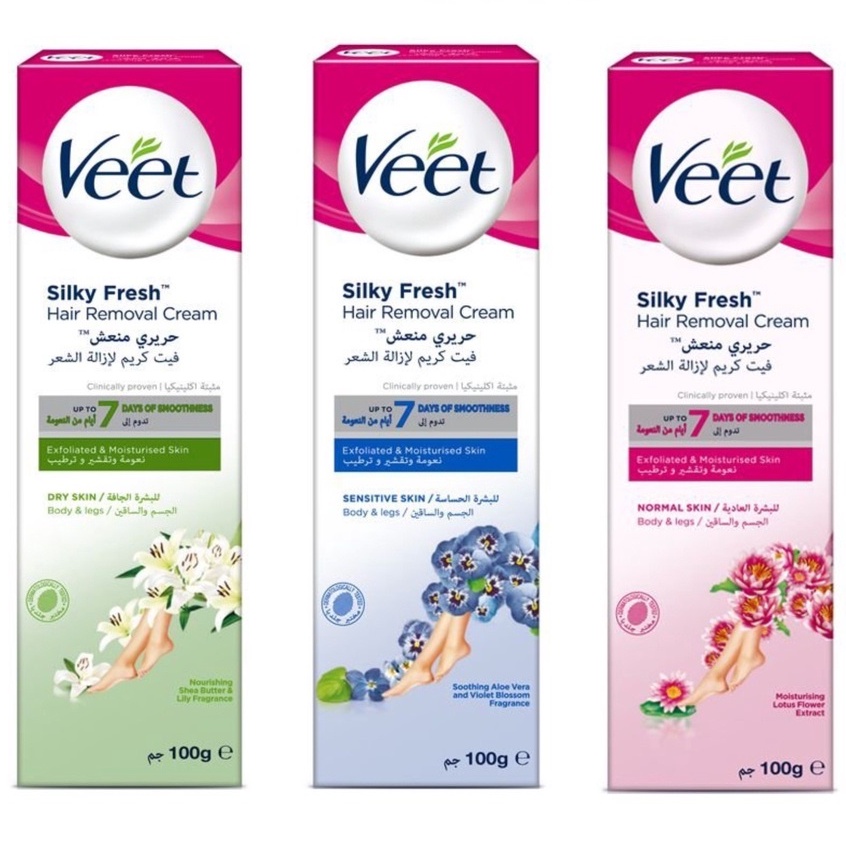 Kem tẩy lông Veet Silky Fresh Hair Removal Cream Normal Skin 100ml
