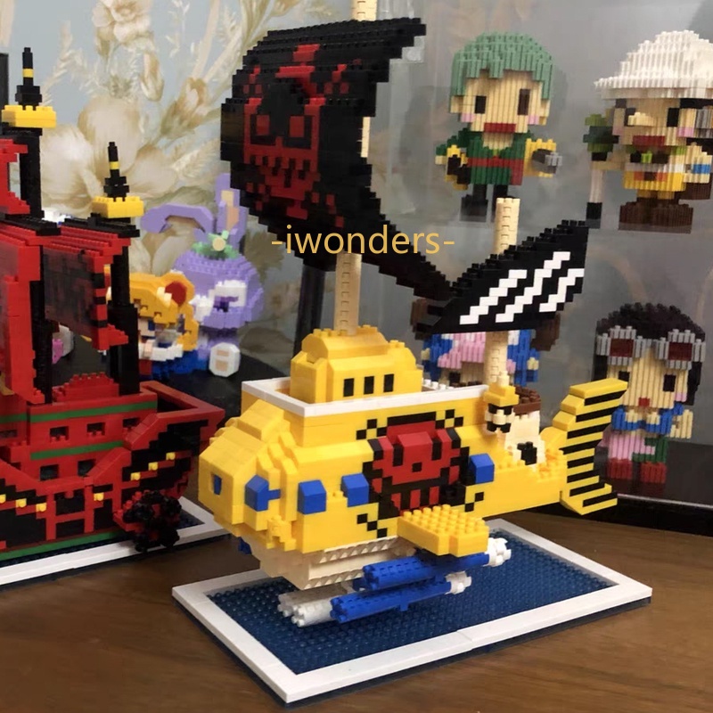 Mô Hình Đồ Chơi Lắp Ráp Tàu Cướp Biển Trong Phim Hoạt Hình "One Piece" Kids education toys
