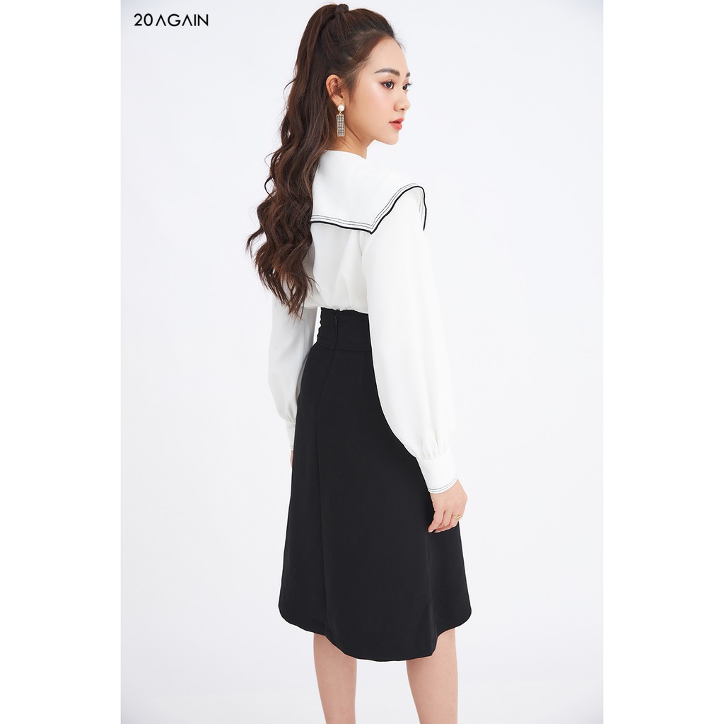 Áo sơ mi nữ công sở cổ thủy thủ 20AGAIN ASA1478