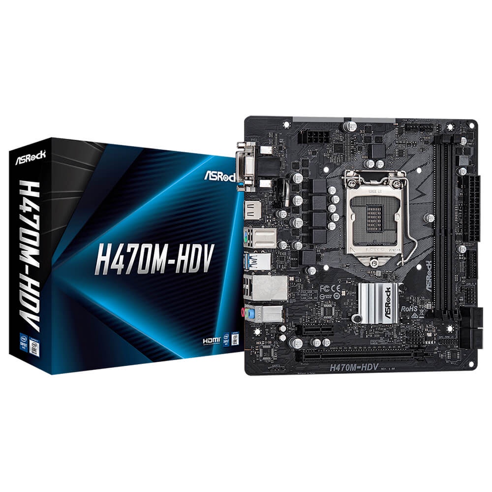 Bo mạch chủ Asrock H470M – HDV – Socket 1200