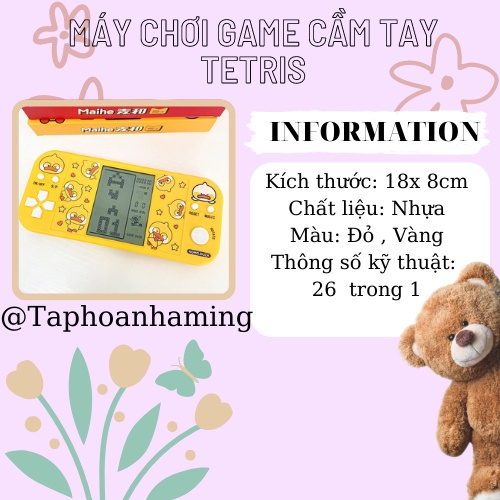 Máy chơi game cầm tay Tetris hoài cổ kiểu cũ cổ điển trẻ em nhỏ cầm tay