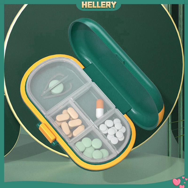 Hộp Đựng Thuốc Di Động Kèm Dao Cắt Tiện Dụng Mang Theo Du Lịch