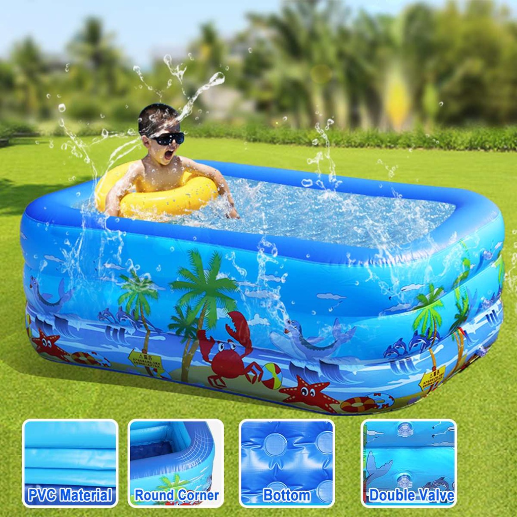 Hồ bơi cho bé cỡ lớn 3 tầng kích thước 1m3 (BP1m3)
