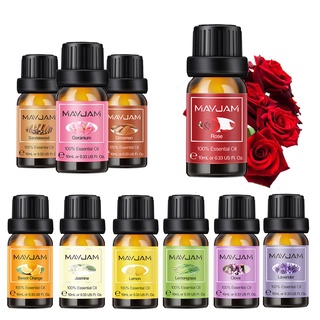 【limited: BUY 5 GET 1 FREE】Tinh dầu tự nhiên MAYJAM 10ml nhiều loại tùy chọn dành cho liệu pháp hương thơm